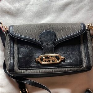 Black Leather Shoulder Bag